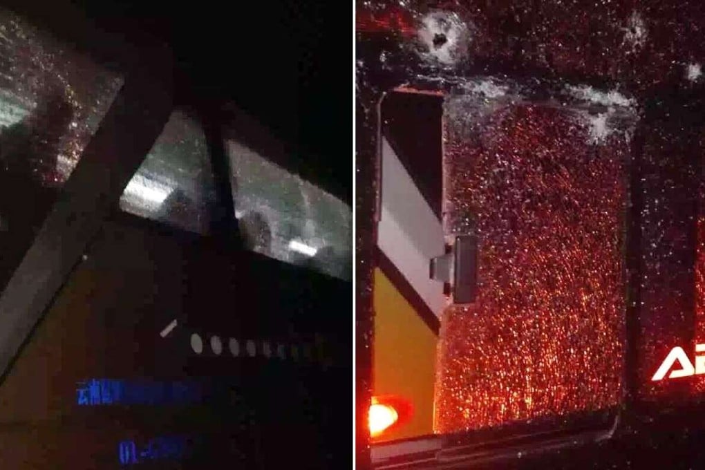 Pictures have been circulated on social media in China linked to reports of the shooting, but it has not been confirmed the images show the bus that was attacked. Photo: SCMP Pictures