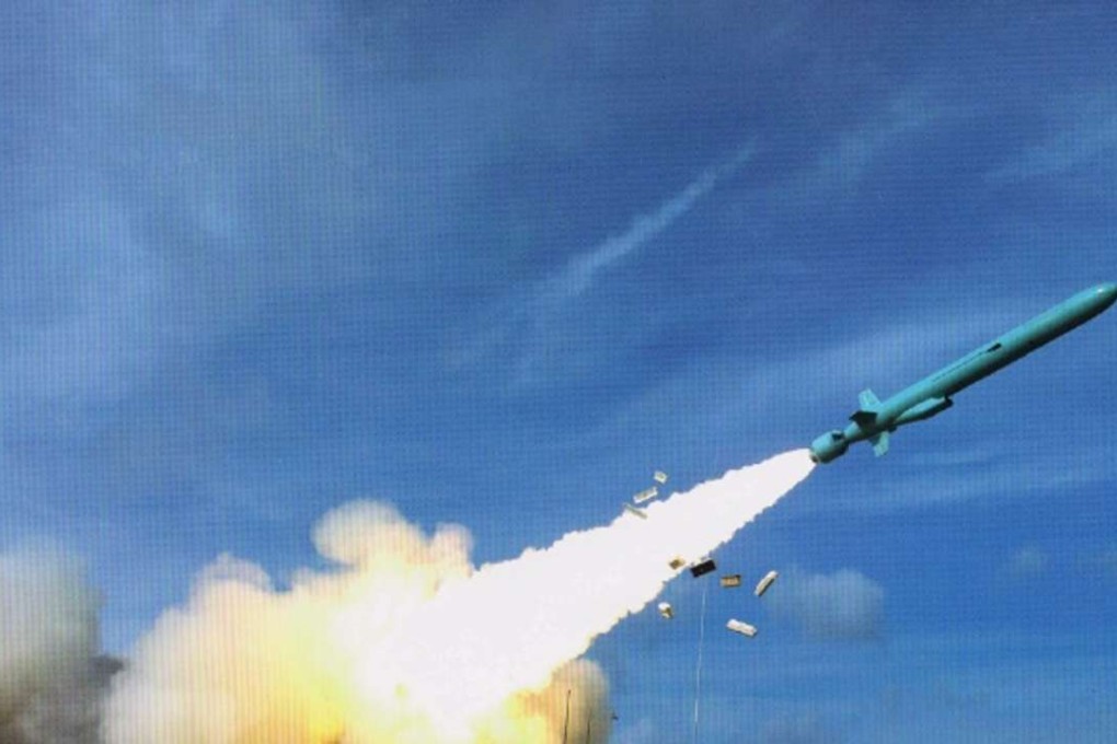 A ohoto of what appears to be a launch from a YJ-62 missile system on Woody Island. Photo: SCMP Pictures
