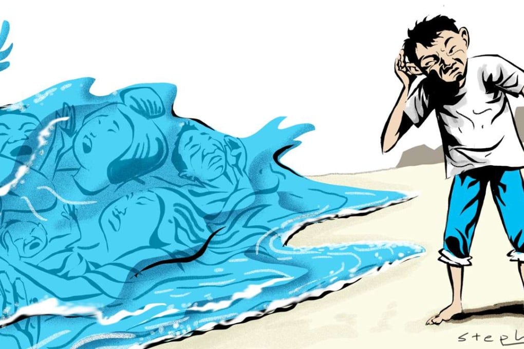 Where the West sees seawater, the Chinese see ever-present currents of their tortured past.