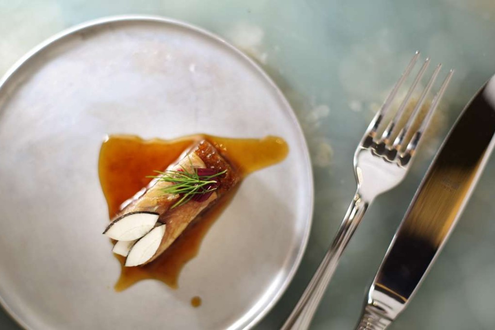 Pain perdu with smoked eel and black radish at Belon in SoHo. Photo: Nora Tam