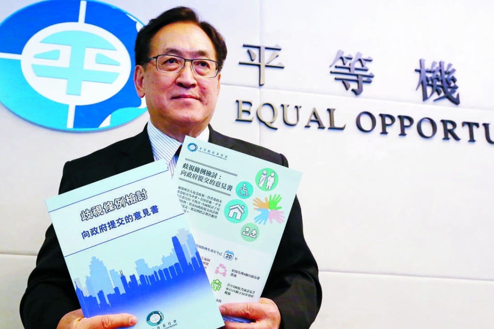 Dr York Chow Yat-ngok announces the long-awaited review of discrimination laws. Photo: K.Y. Cheng