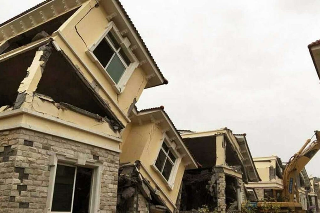 The homes knocked down in Heyuan in Guangdong province. Photo: Qq.com