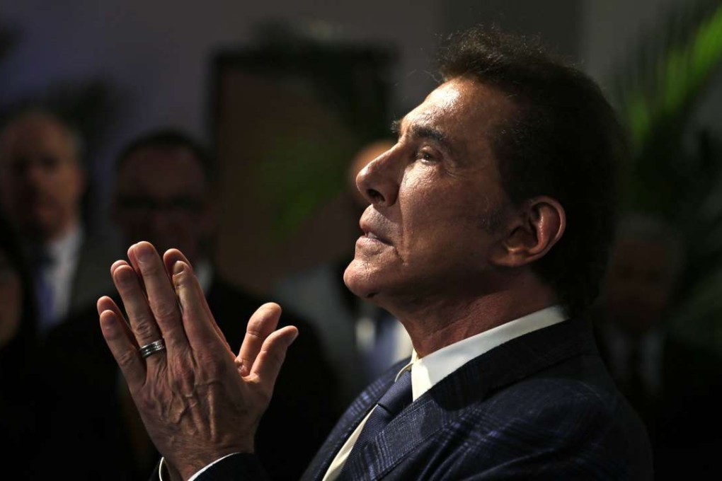 Casino mogul Steve Wynn gestures during a March 15 news conference regarding his proposed US$1.7 billion casino complex in Massachusetts. Photo: AP