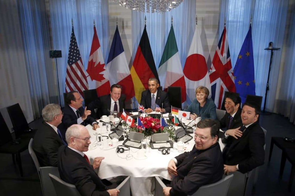 World leaders meet during a previous nuclear security summit in the Netherlands in 2014. Photo: Reuters