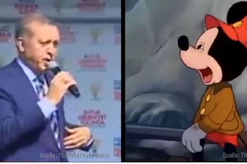 A scene from the video accompanying the German satirical song Erdowie, Erdowo, Erdogan which pokes fun at Turkish president Recep Tayyip Erdogan. Photo: YouTube