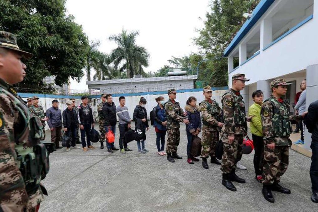 Most of the detained were caught in the mainland and coming from southeast Asia. Photo: PRC Ministry of Public Security