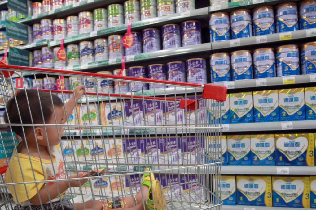 The suspects have been accused of buying cheap baby formula and adult milk powder and packaging it in fake tins of famous brands. Photo: AFP