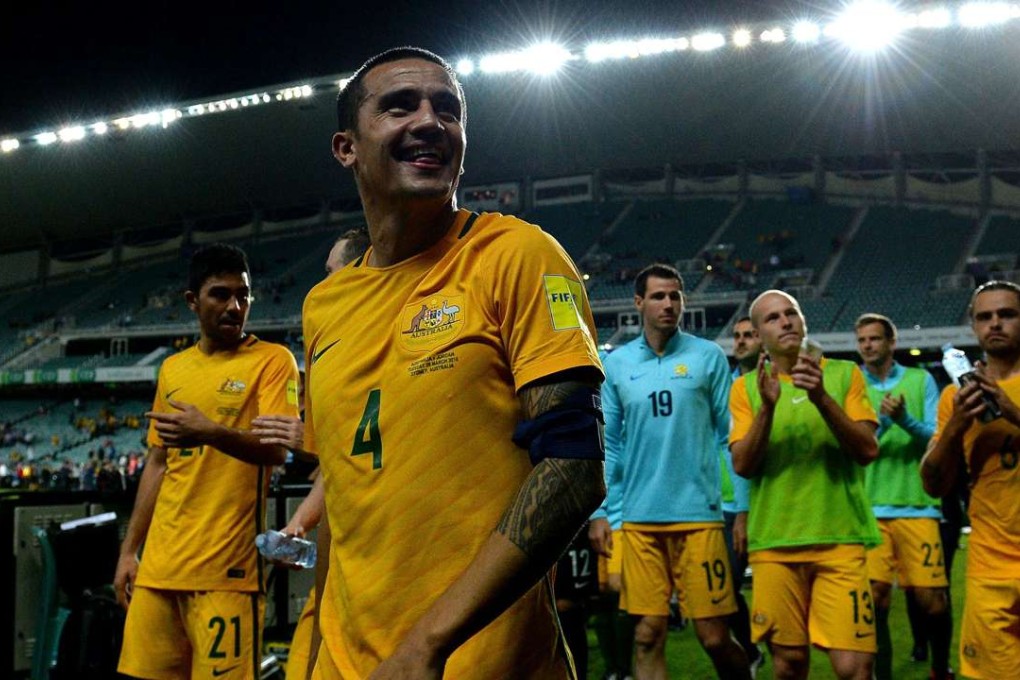 At 36, Tim Cahill is still the fulcrum of the Australian national team, despite playing in the Chinese Super League. His is a rare case. Photo: AFP