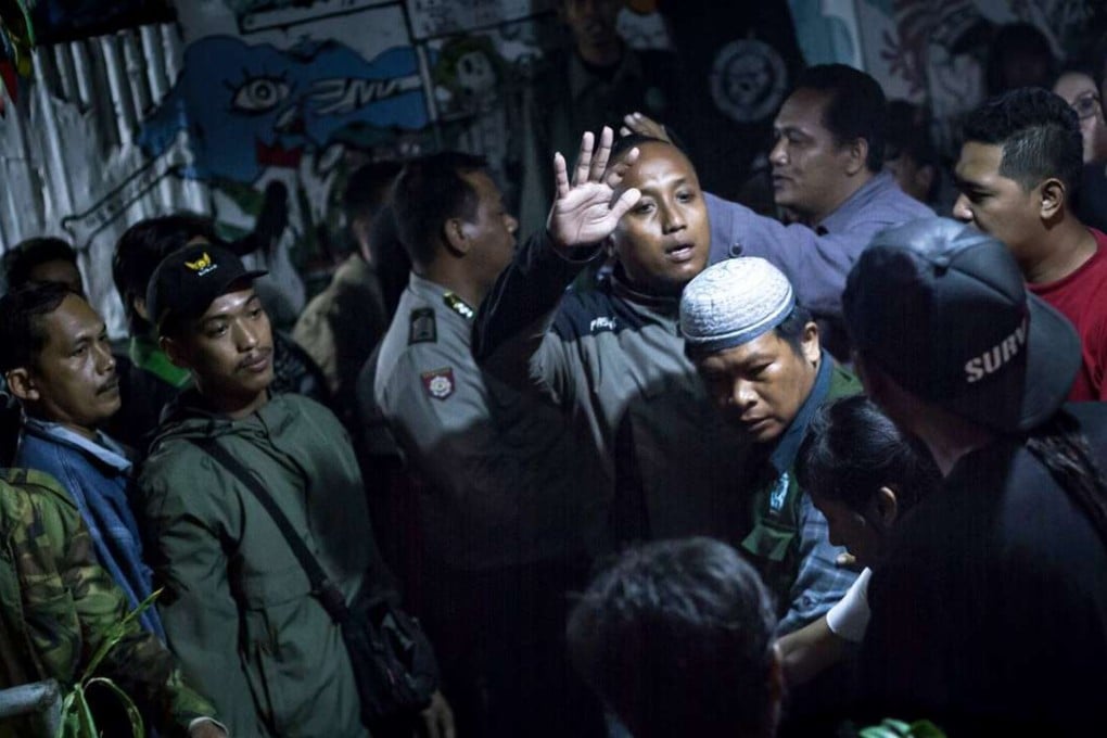 Police try to restore order at the Lady Fast event after Islamic fundamentalists invaded the venue in Yogyakarta, Indonesia. Photo: Kolektif Betina