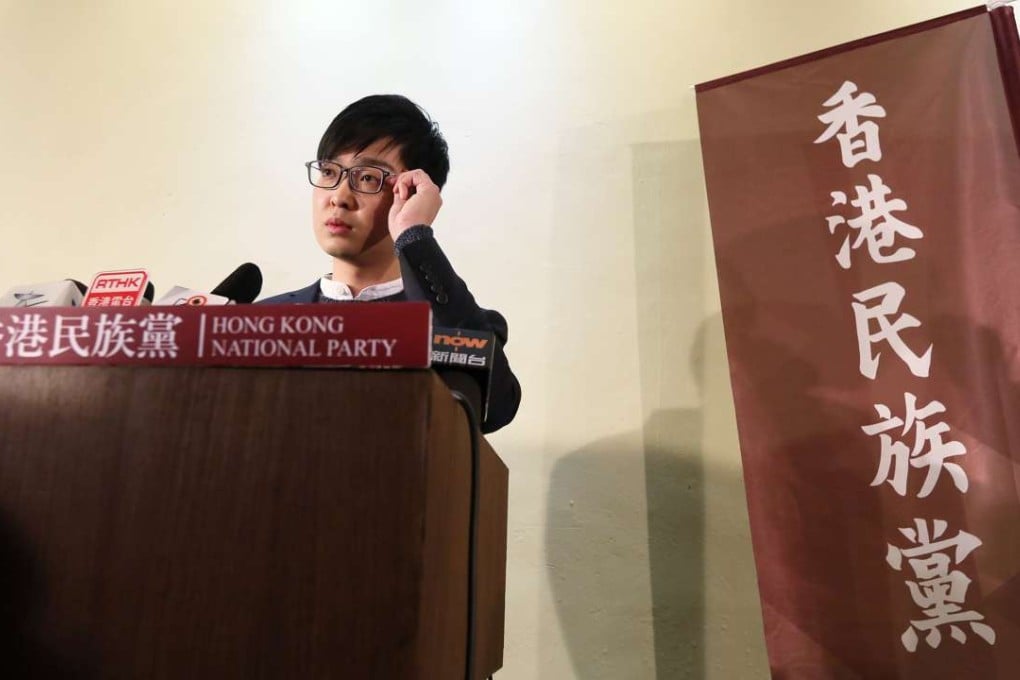 Chan Ho-tin announces the formation of the Hong Kong National Party, which aims to push for independence. Photo: Nora Tam