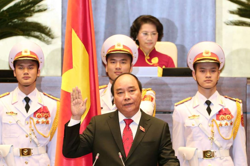Vietnamese Prime Minister Nguyen Xuan Phuc is formally sworn in. Photo: Xinhua