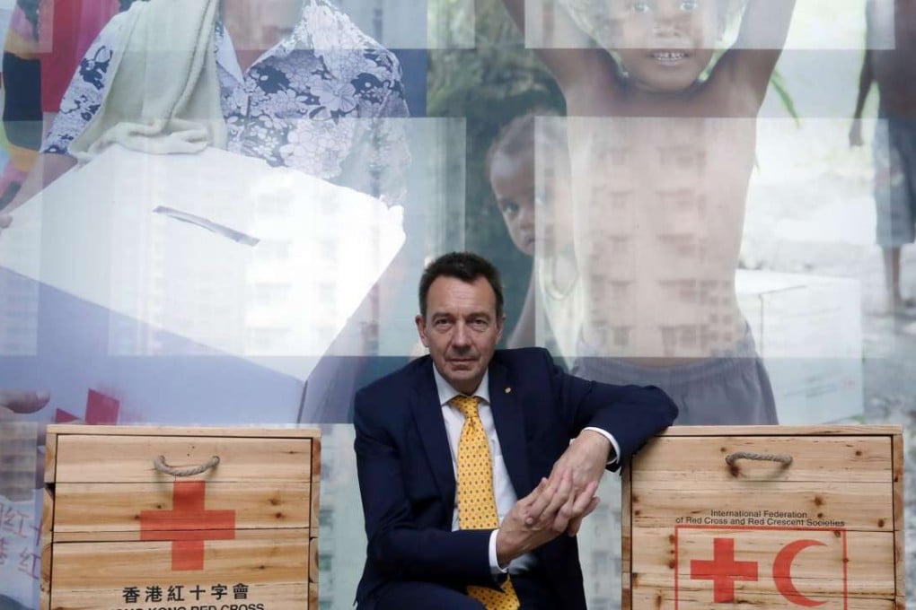 Peter Maurer, president of the International Committee of the Red Cross, at the centre in West Kowloon. Photo: Jonathan Wong