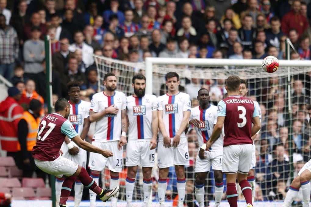 West Ham’s Dimitri Payet has been lethal with his free-kicks this season. Photo: Reuters