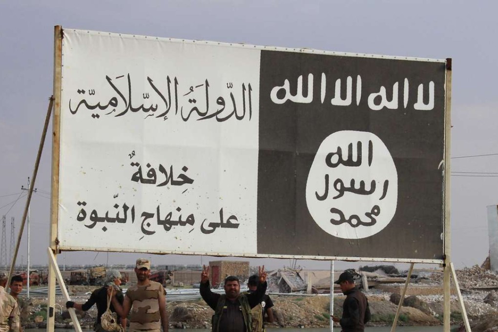 An Islamic State slogan was carved into the prisoner’s head. Photo: AFP