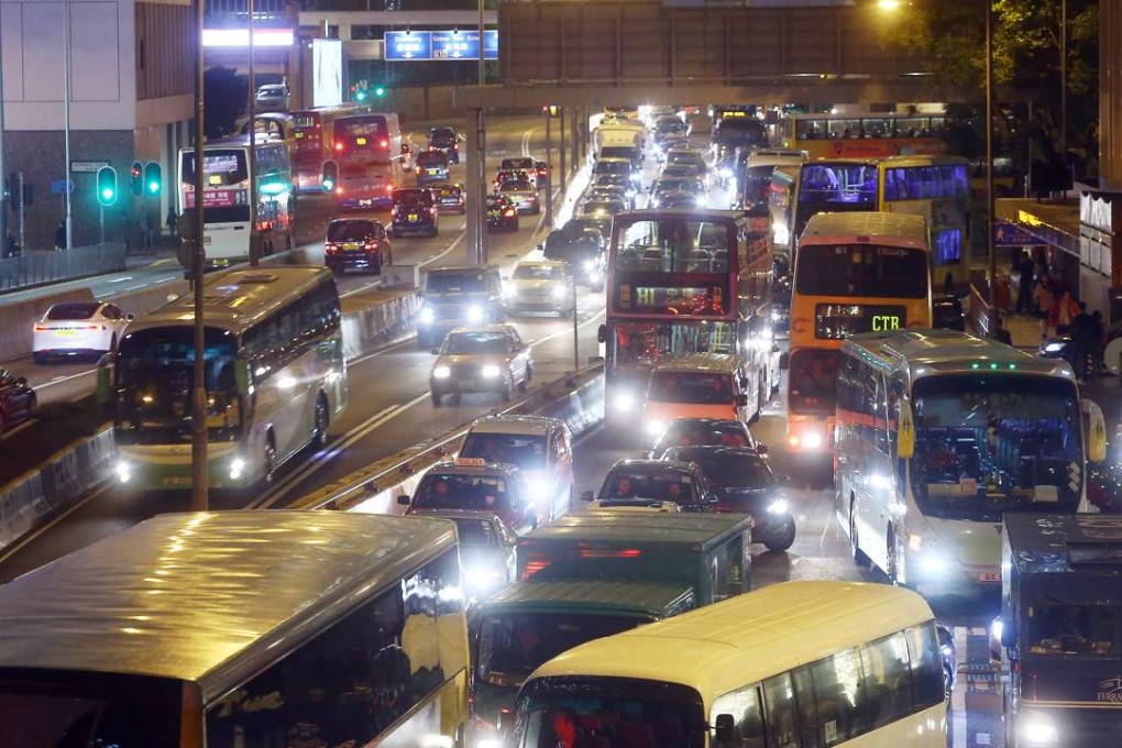 Heavy traffic in Connaught Road, Central. Photo: SCMP Pictures