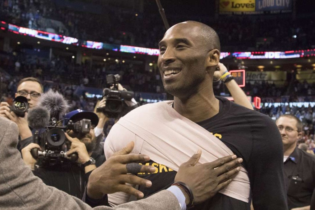 Kobe Bryant played his last road game of his career in a big loss at Oklahoma City Thunder. His farewell appearance seemed to matter more than the game at times, though. Photo: AFP