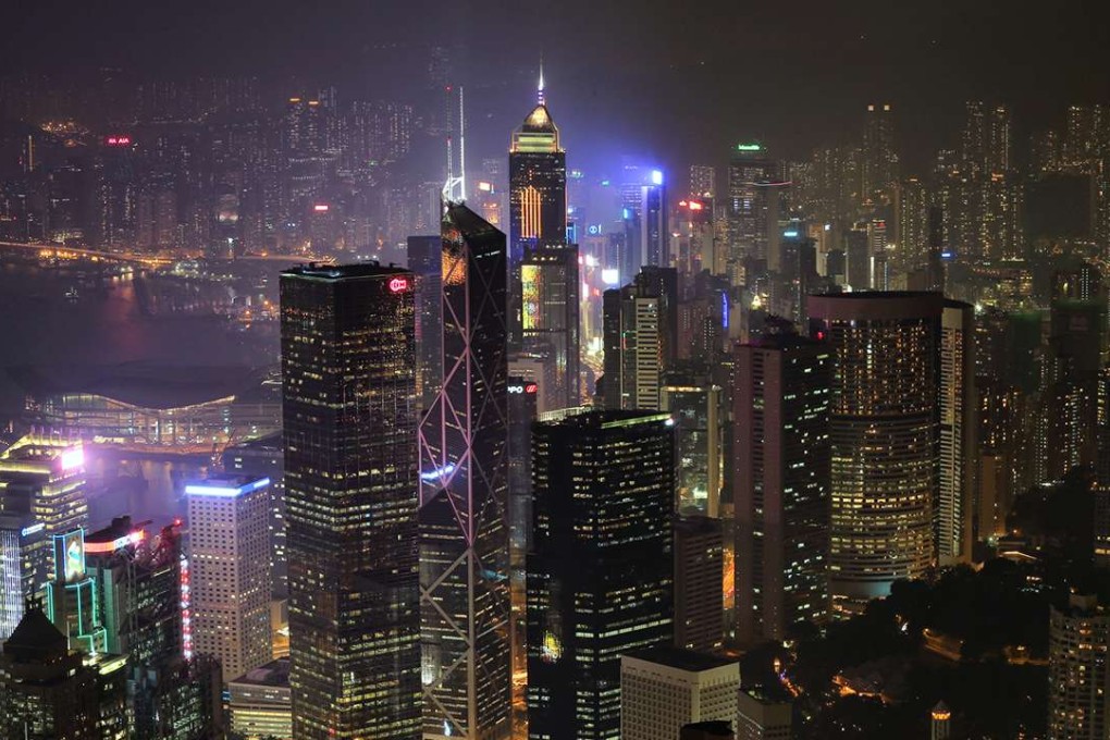 A photo of Hong Kong's skyline and Victoria Harbour at night. Photo: K.Y. Cheng