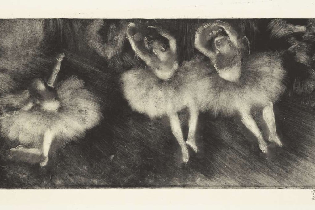 Degas’ Three Ballet Dancers. Monotype on cream laid paper. Photo: Sterling and Francine Clark Art Institute