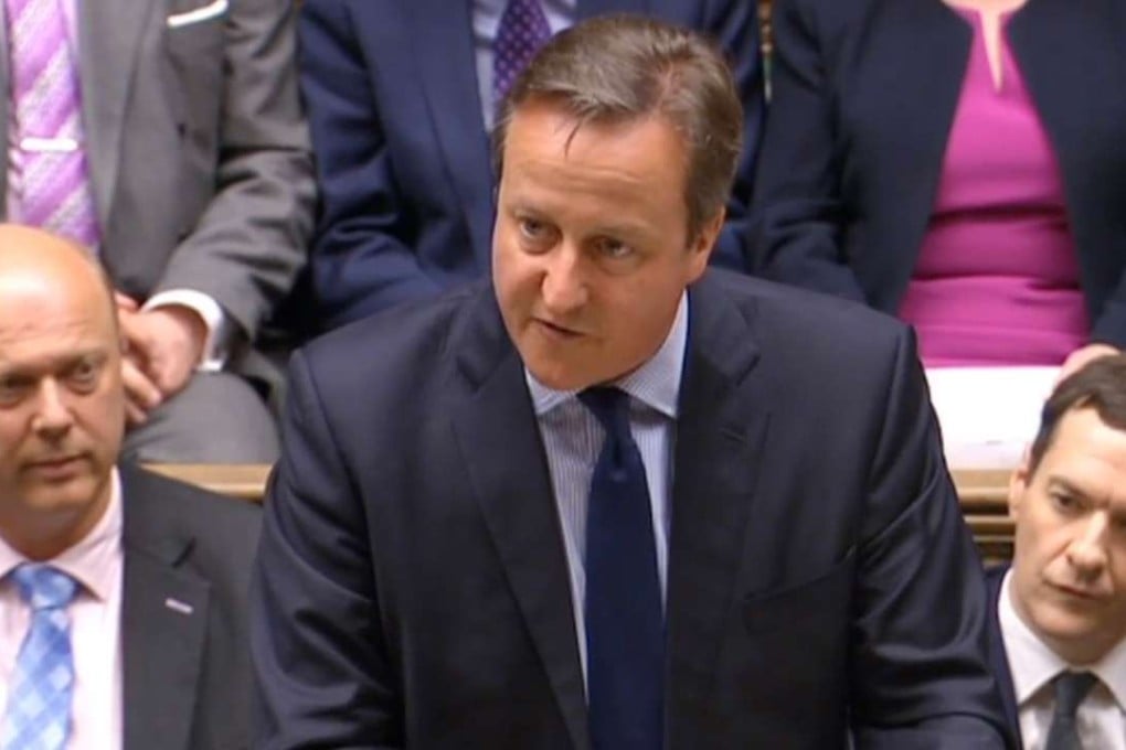 Britain's Prime Minister David Cameron makes a statement to the House of Commons over his personal finances in London, on Monday over his personal finances after last weeks’ release of the Panama Papers. Photo: AP