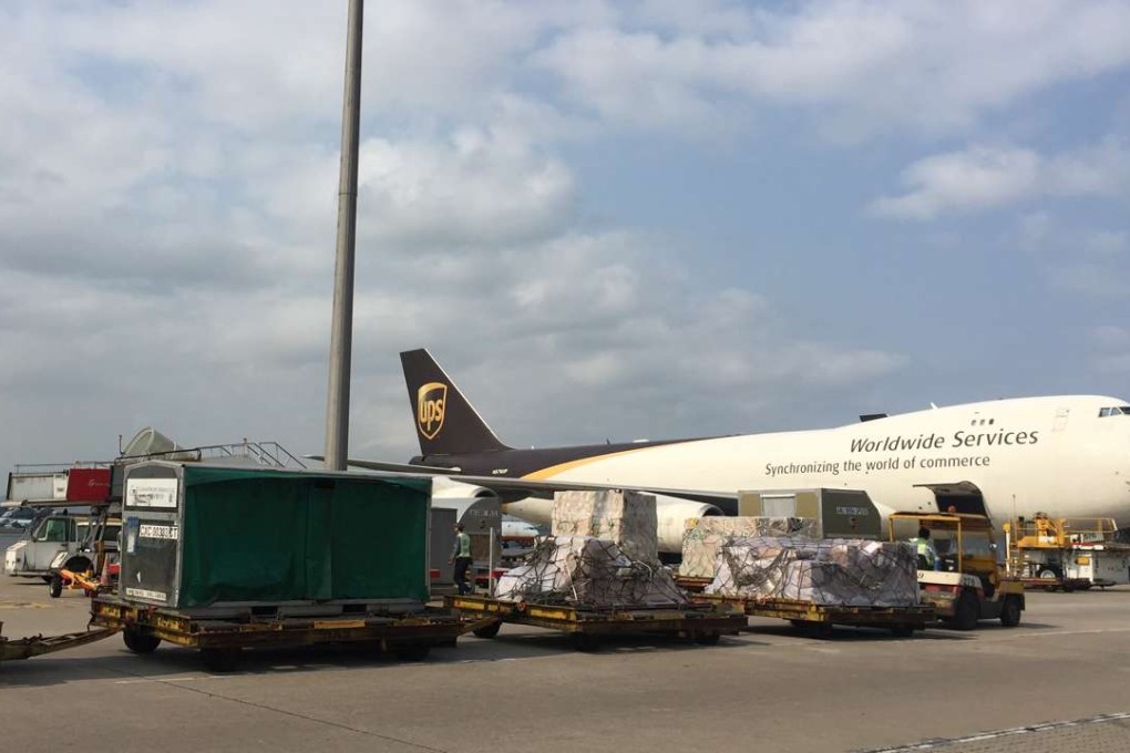 A UPS cargo plane at Hong Kong airport. Photo: Summer Zhen