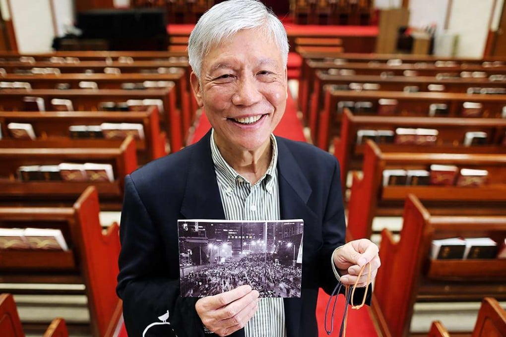 A proud Reverend Chu Yiu-ming at Chai Wan Baptist Church. Photo: Dickson Lee