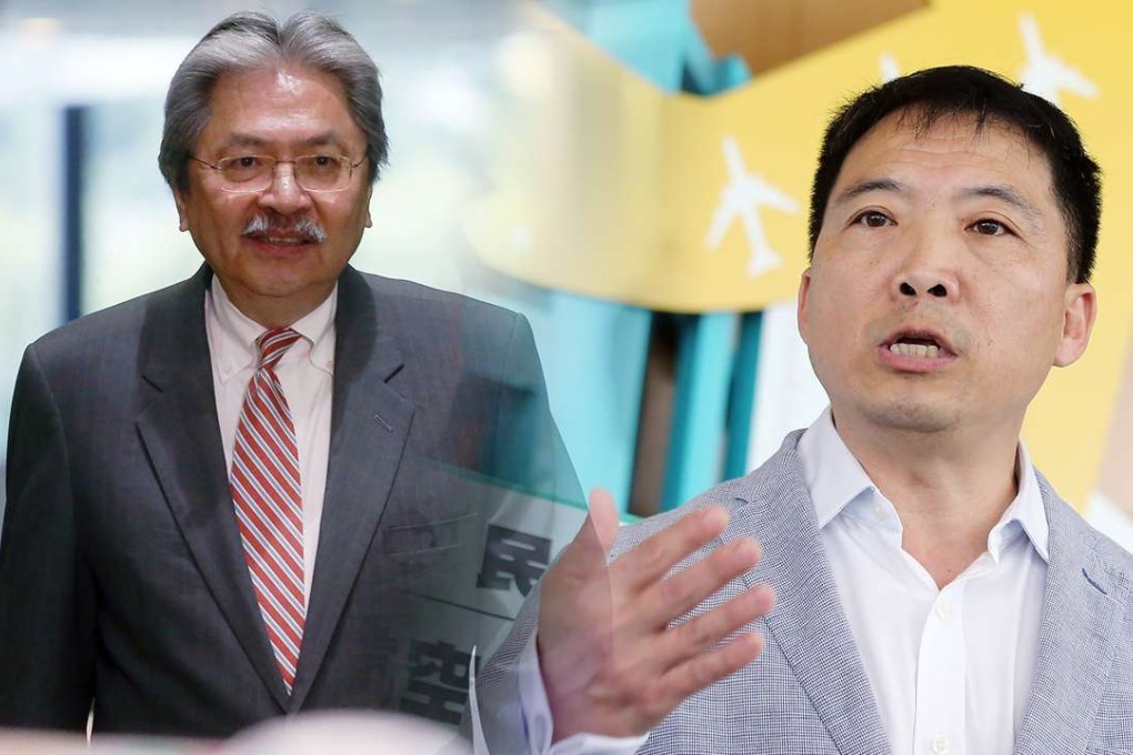 Democratic Party lawmaker Wu Chi-wai (right) said Financial Secretary John Tsang (left) had adopted the right approach in addressing social conflicts in the city. Photos: Dickson Lee, K.Y. Cheng