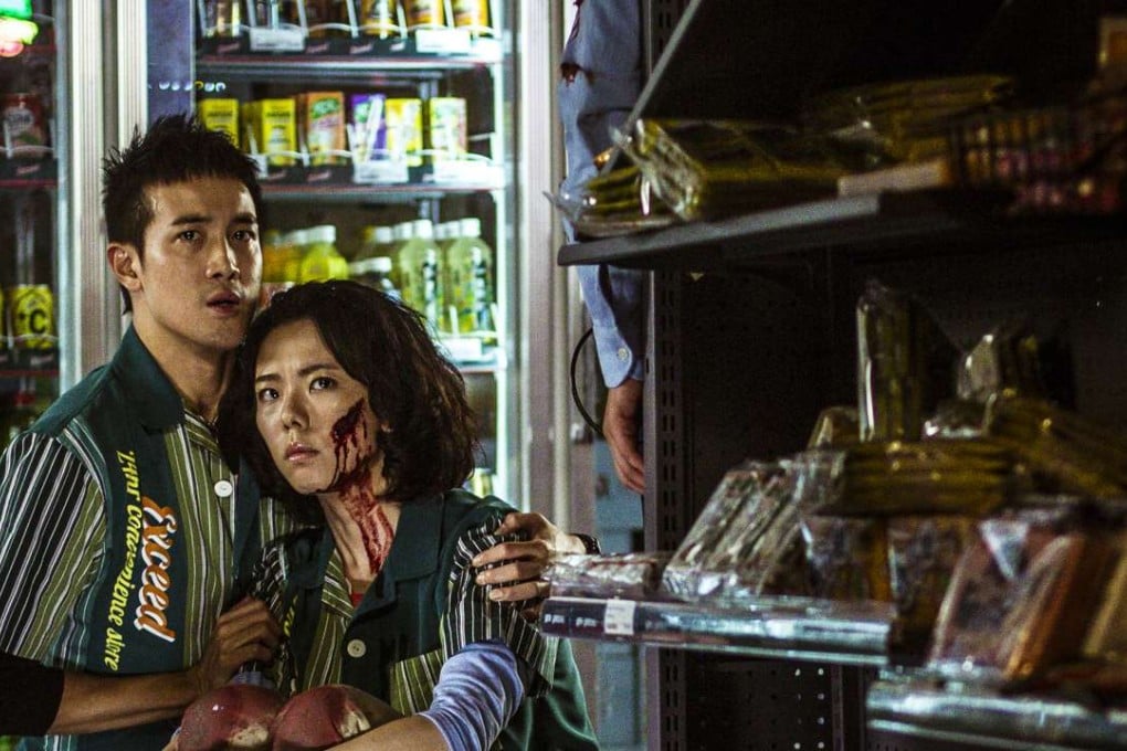 Derek Tsang and Rachel Lui (J.Arie) play the shopkeepers in a convenience store in Robbery (category III: Cantonese). The film, which also stars Lam Suet, is directed by Fire Lee.