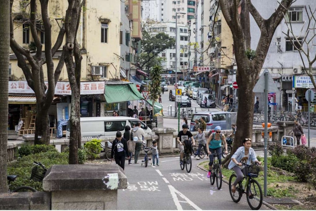 Tai Po’s network of cycle tracks was the first in Hong Kong. Photos: Christopher DeWolf
