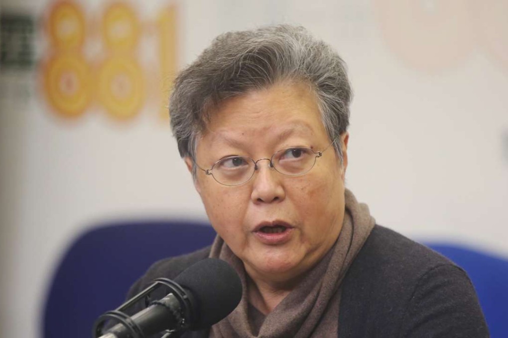 Fan, pictured speaking on a local radio programme last month, is the city’s lone delegate to the Standing Committee of the National People’s Congress. Photo: Edward Wong