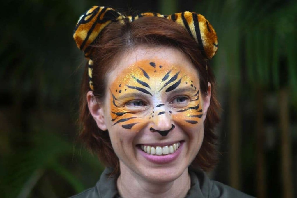Stacey Konwiser smiles during the dedication of the new tiger habitat at the Palm Beach Zoo in March, 2015. Photo: AP