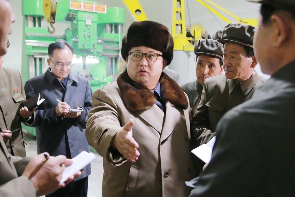 North Korean leader Kim Jong-un (centre). Photo: AFP
