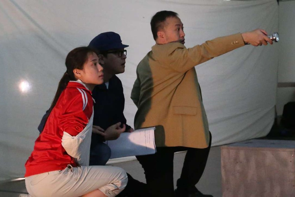 Actors of Stage64 at a rehearsal of a drama dedicated to the June 4 crackdown. Photo: K. Y. Cheng