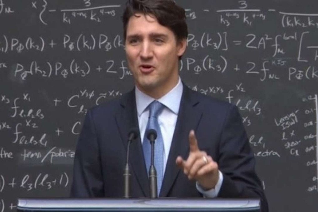 Photogenic Prime Minister Justin Trudeau displays another gift even few of his most ardent supporters knew he had: a more than passable knowledge of quantum computing. Photo: SCMP Picture