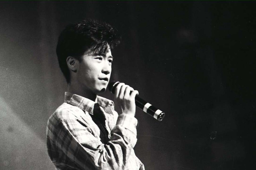 Leon Lai Ming takes part in the 5th New Talent Singing Awards contest in 1986 which launched his showbusiness career. Photo: SCMP