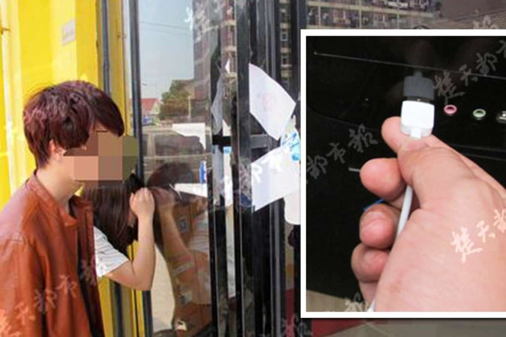 The internet cafe where the man was electrocuted in Wuhan. Photo: SCMP Pictures