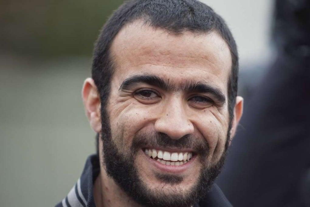 Omar Khadr smiles as he answers questions during a news conference after being released on bail in Edmonton, Alberta, Canada on May 7. Former Guantanamo Bay inmate Khadr, who was once the youngest prisoner in the US jail, is engaged to be married to a human rights activist, a friend of the couple confirmed. Photo: Reuters