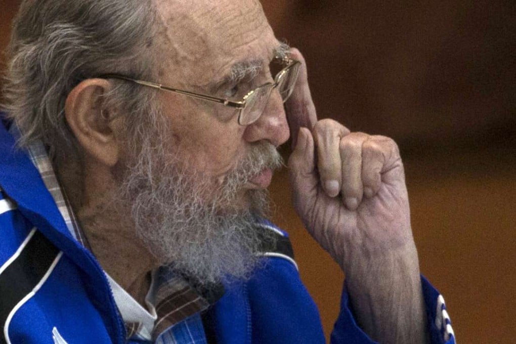 Fidel Castro addresses delegates on the last day of the 7th Cuban Communist Party Congress in Havana on Tuesday. Photo: AP