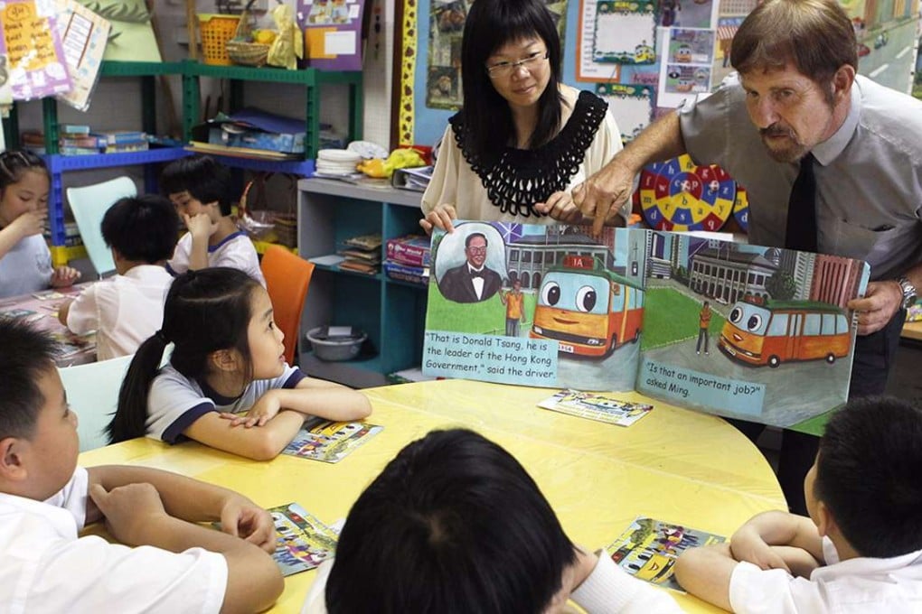 Students at an English lesson. Many Hong Kong parents are concerned over whether their non-native pronunciation or bad grammar would affect their children’s speech. Photo: SCMP Pictures