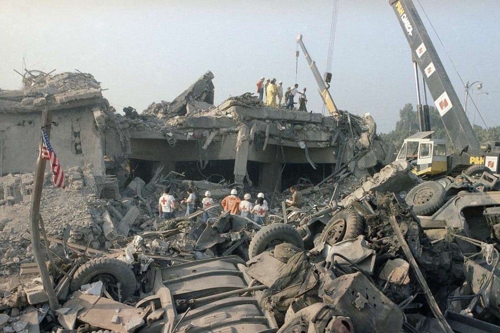 This October 23, 1983 file photo, shows the aftermath of the bombing of the US Marines barracks in Beirut, Lebanon. Photo: AP
