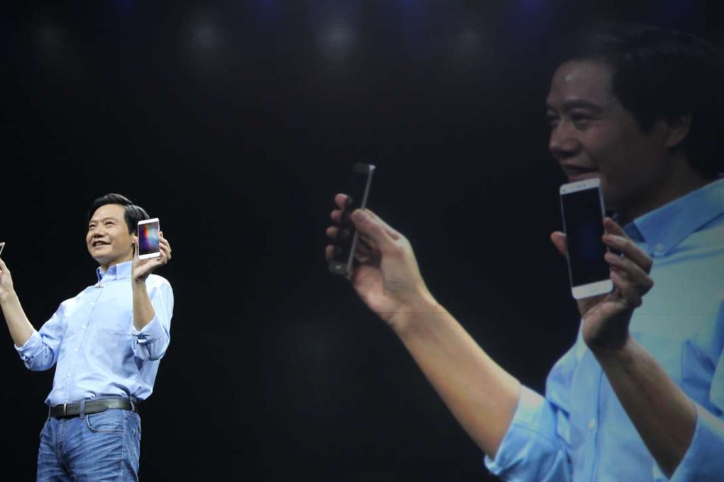 Lei Jun, founder and CEO of Xiaomi, introduces the new Xiaomi 5 smart phone on February 24, 2016. Photo: Simon Song