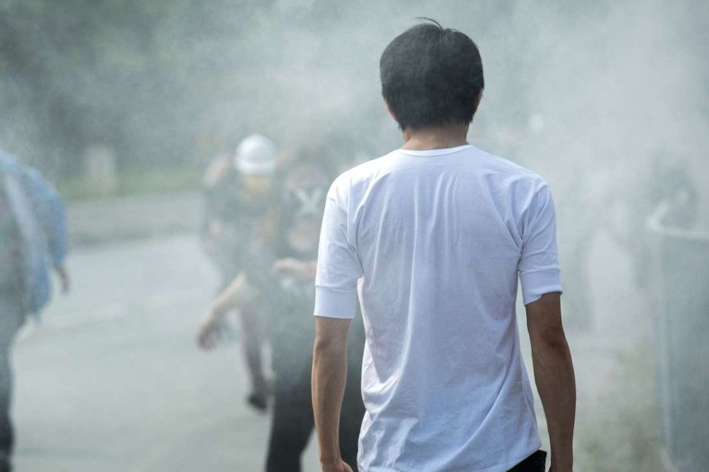 A scene from one of the chapters of the film Ten Years in which a pro-independence protester self-immolates. Photo: Photo: Andy Wong