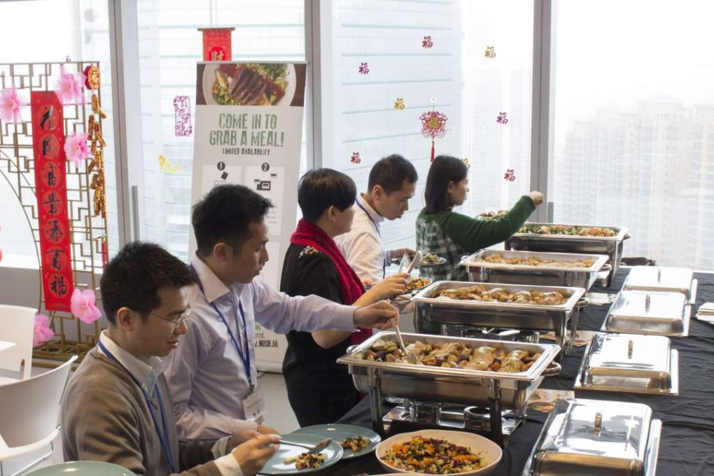 Food catered at a business meeting in Hong Kong. Photo: Keith Chan