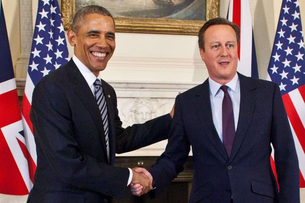 Britain’s Prime Minister David Cameron (right) with US President Barack Obama. Photo: AP