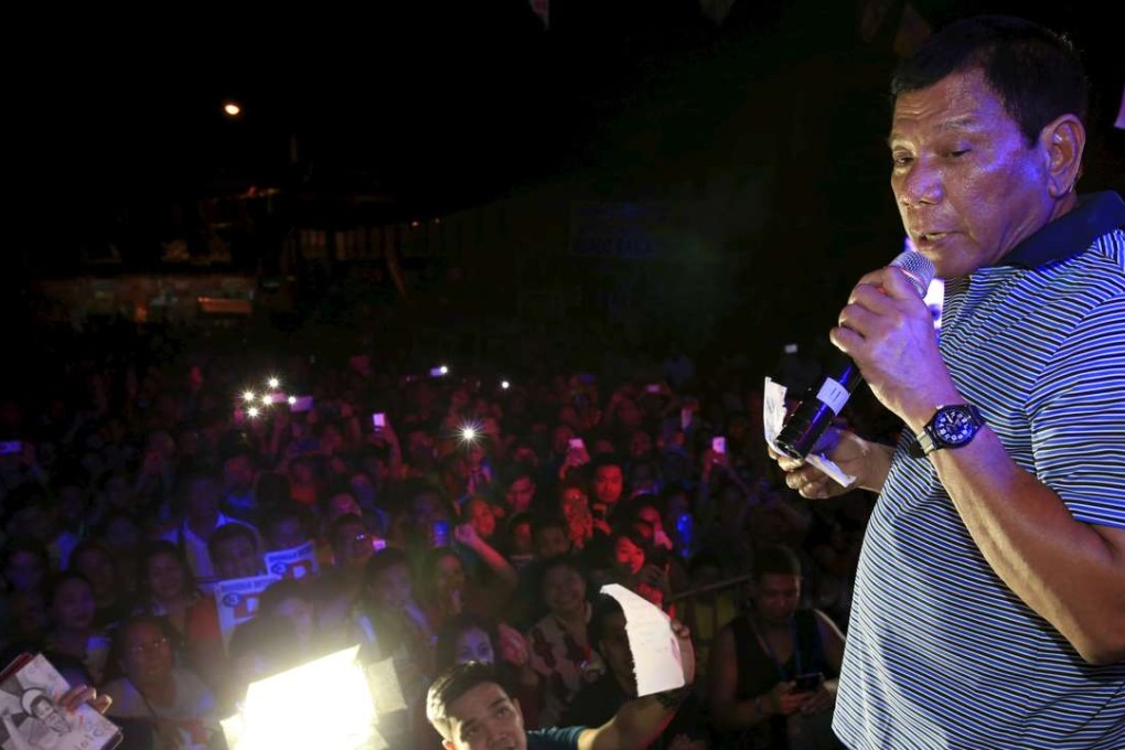 Philippine presidential candidate Rodrigo Duterte. Photo: Reuters