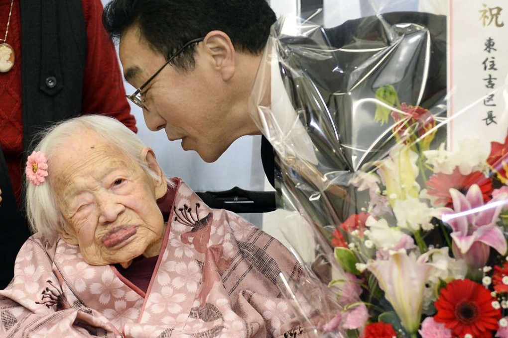 Japan's Misao Okawa was the world’s oldest person last year, turning 117 on March 5. She died a few weeks later, on April 1. Photo: AP/Kyodo News