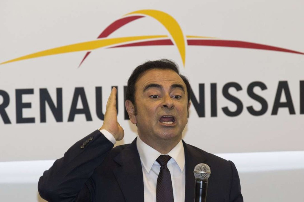 Nissan's CEO Carlos Ghosn speaks during a press conference held at Auto China 2016 in Beijing on Monday, April 25, 2016. Automakers are showcasing a new generation of luxurious SUVs at China's biggest auto show of the year to lure buyers in its cooling, crowded market. Photo: AP