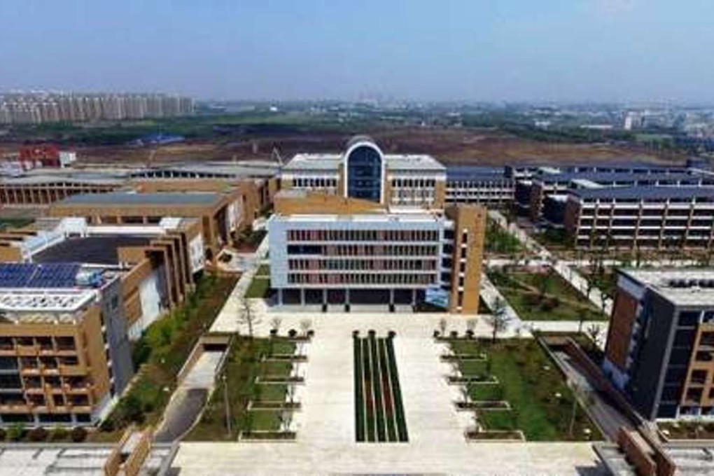Changzhou Foreign Language School in Jiangsu. In the background are the sites of former chemical plants. Photo: 163.com