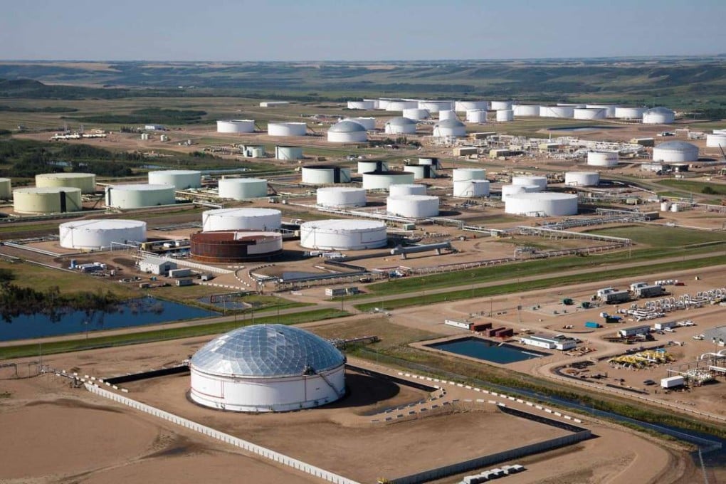 The Husky Midstream storage tank farm at Hardisty, Alberta. Photo: SCMP Pictures