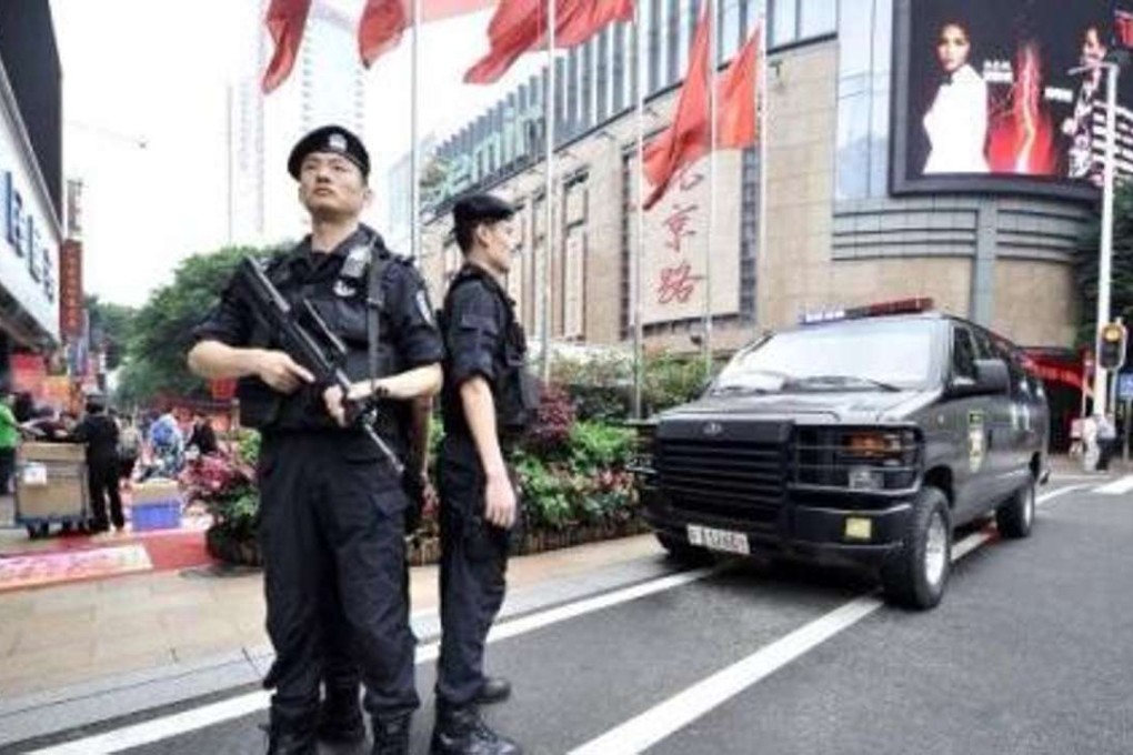 A file picture of security forces on patrol in Guangzhou. Photo: SCMP Pictures