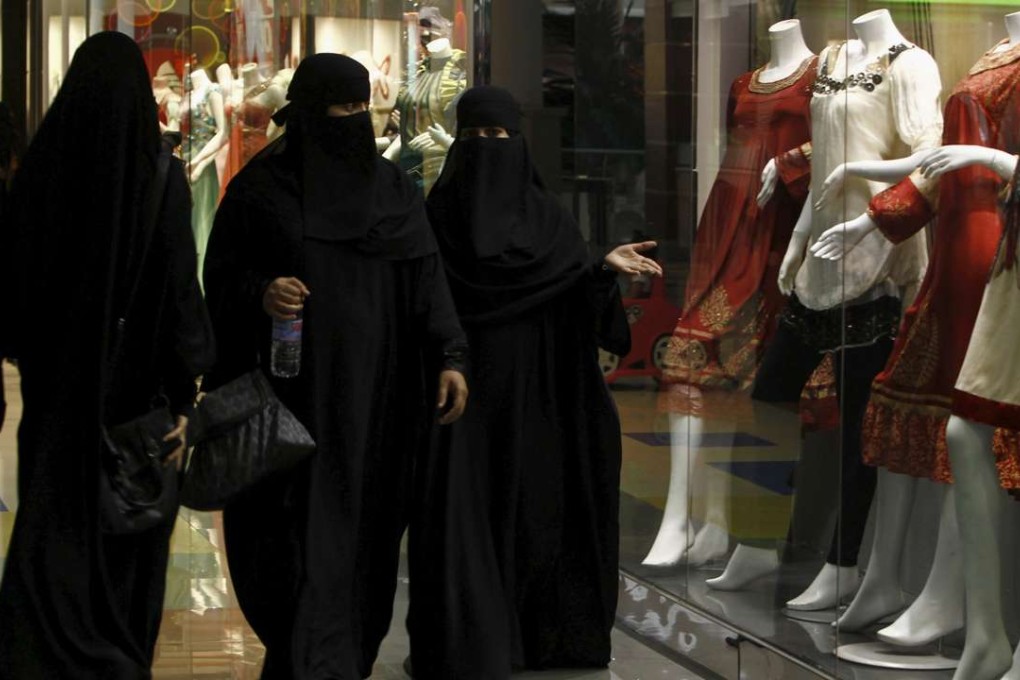 Saudi women shop at Al-Hayatt mall in Riyadh. Saudi Arabia is the only nation in the world to ban women drivers. Photo: Reuters
